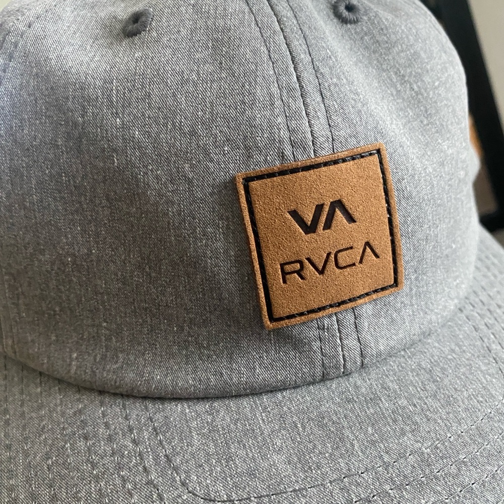 RVCA Gray Hat NWT with Leather Patch
